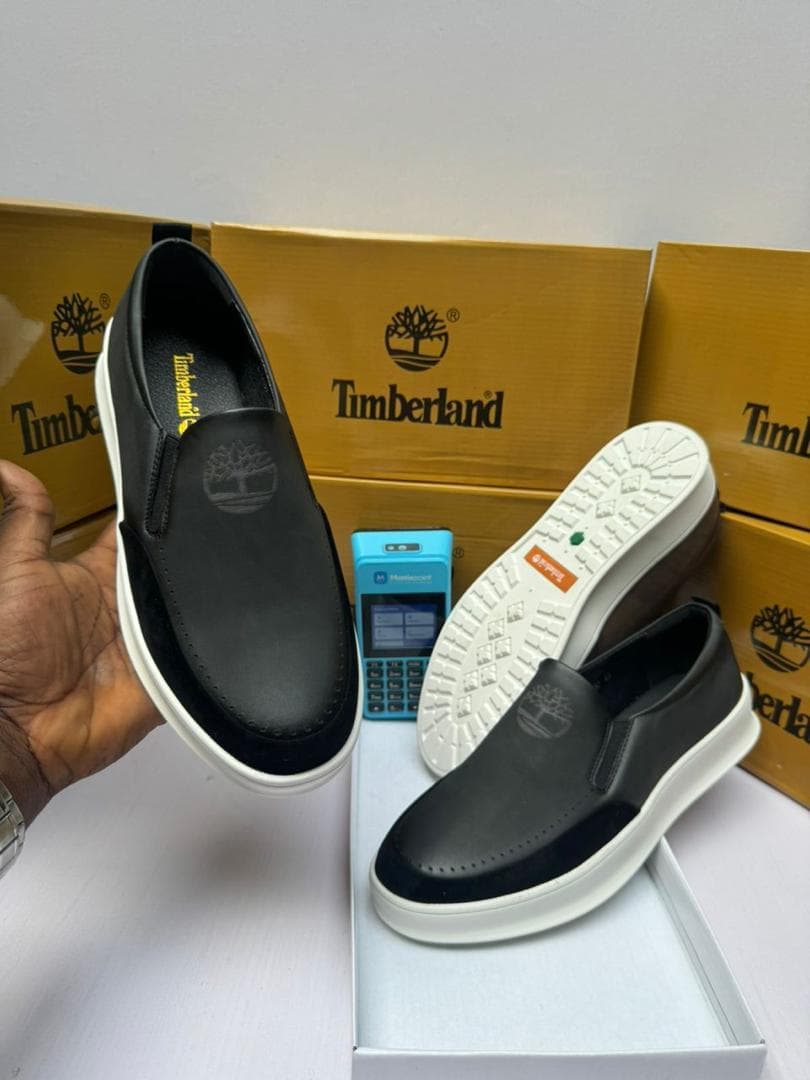 Timberland Tree-Logo Slip-On Sneaker - Black / White Sole